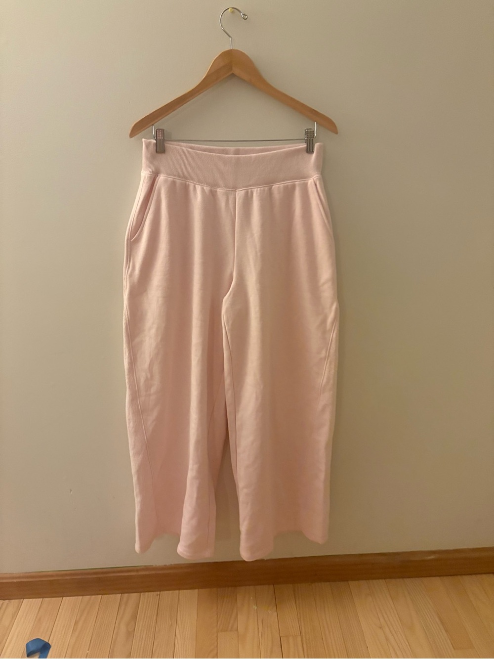 aerie Soft Pink Wide-Leg Track Pants